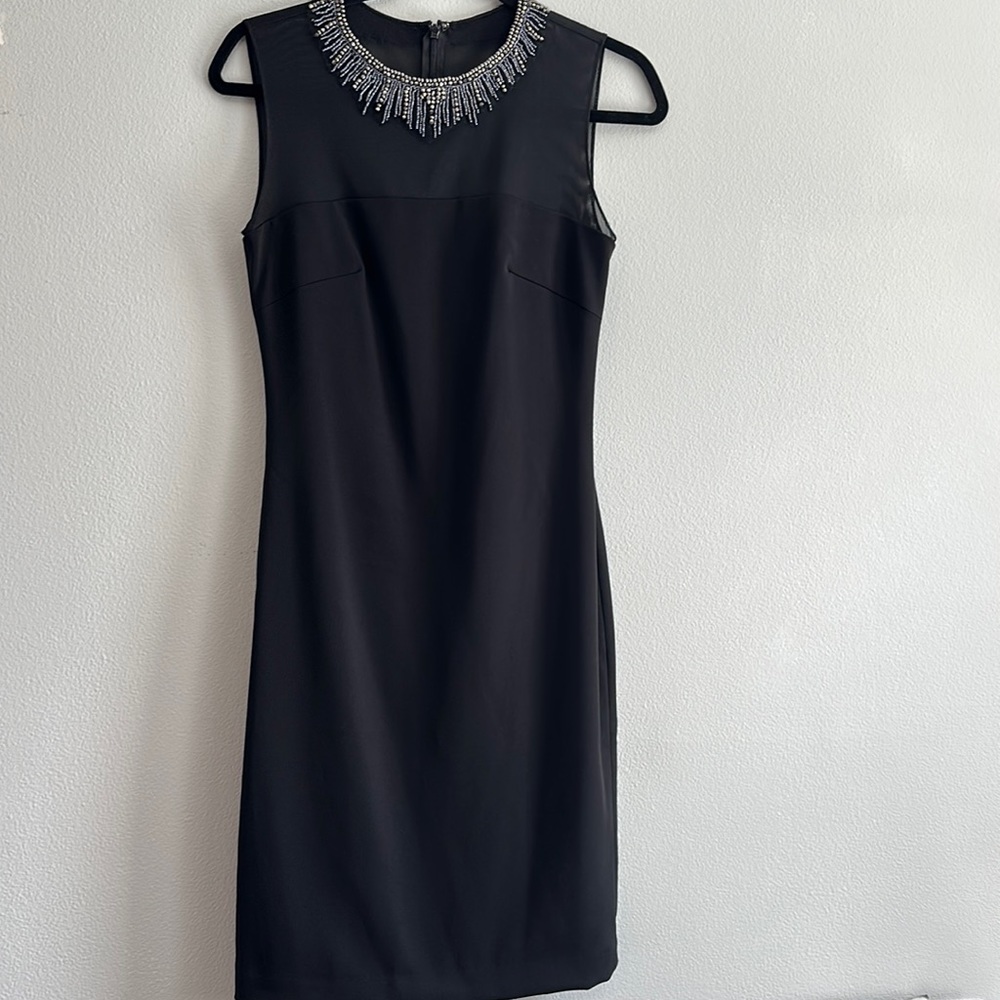 Carmen Marc Valvo Infusion Sequenced Black Formal Dress
